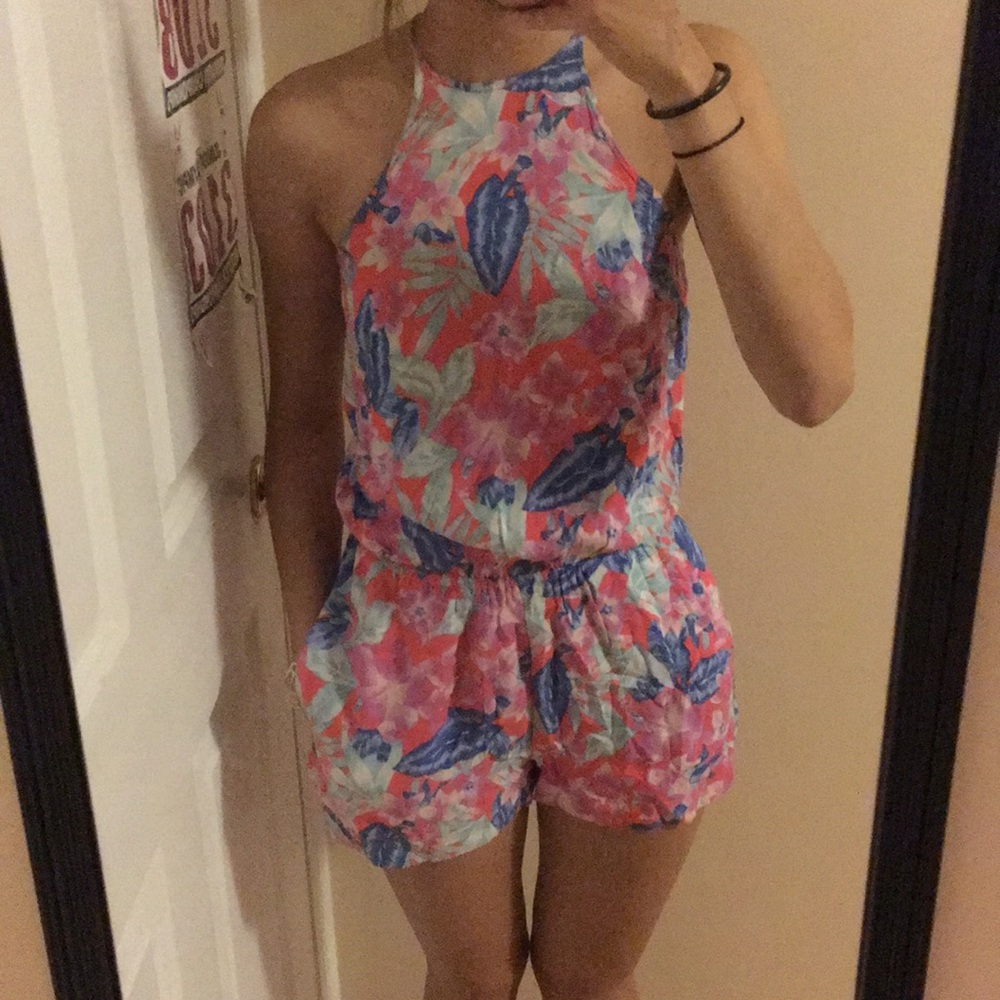 AE Tropical Print Romper